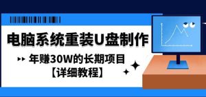 电脑系统重装U盘制作，长期项目【详细教程】-星河网创