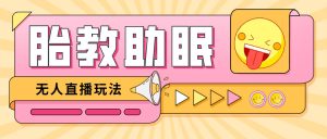 最新抖音快手蓝海无人直播胎教助眠玩法，轻松引爆直播间【教程+软件+素材】-星河网创