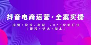 抖音电商运营·全案实操：运营/投放/商城 2023全新打法-星河网创