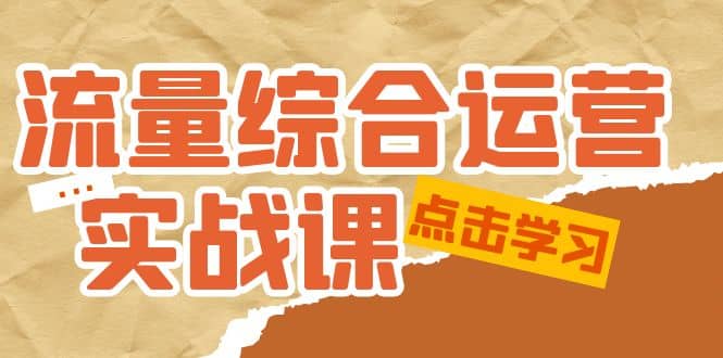 流量综合·运营实战课：短视频、本地生活、个人IP知识付费、直播带货运营-星河网创