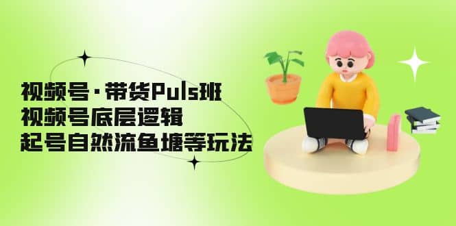 视频号·带货Puls班,视频号底层逻辑,起号自然流鱼塘等玩法-星河网创