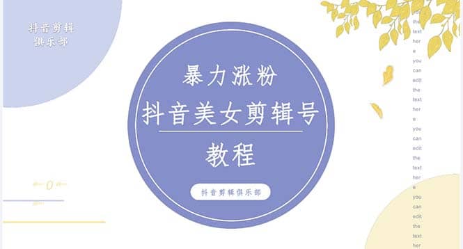 抖音快手暴力涨粉美女混剪视频教程 百分百过原创图片教程 附带违规申诉方法-星河网创