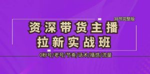 资深·带货主播拉新实战班，0粉号/老号/节奏/话术/播感/流量-38节完整版-星河网创