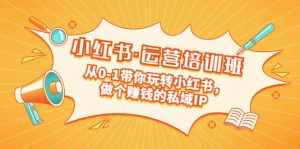 重磅来袭：小红书·运营培训班：从0-1带你玩转小红书，做个赚钱的私域IP-星河网创