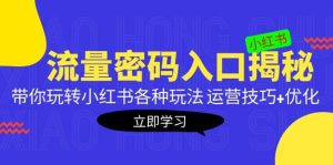 小红书流量密码入口揭秘：带你玩转小红书各种玩法 运营技巧+优化-星河网创