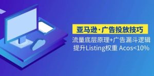 亚马逊·广告投放技巧流量底层+广告漏斗逻辑+提升Listing权重 Acos<10%-星河网创