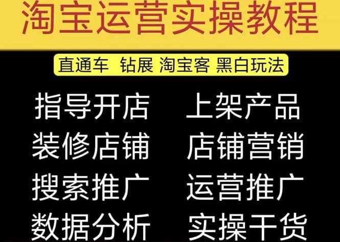2023淘宝开店教程0基础到高级全套视频网店电商运营培训教学课程（2月更新）-星河网创