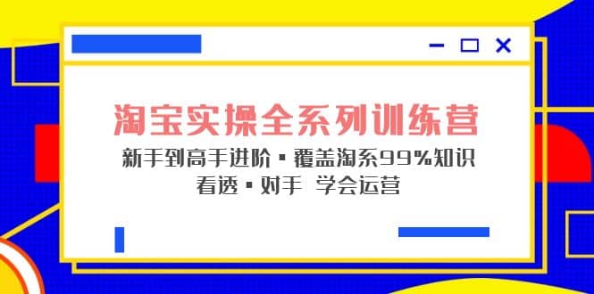 淘宝实操全系列训练营 新手到高手进阶·覆盖·99%知识 看透·对手 学会运营-星河网创