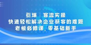 引爆·客流实操：快速轻松解决企业获客的难题，老板必修课，零基础新手-星河网创