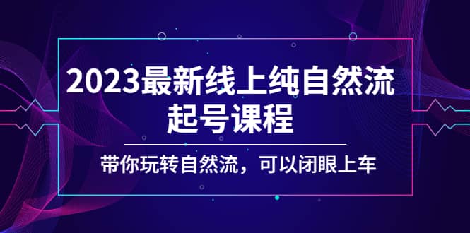 2023最新线上纯自然流起号课程，带你玩转自然流，可以闭眼上车-星河网创