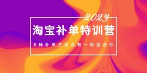 2023最新淘宝补单特训营，8种补单方法总有一种适合你-星河网创