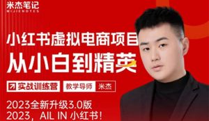 风口再至 – 米杰小红书虚拟电商项目3.0全网首发 单号月收益过万 可批量-星河网创