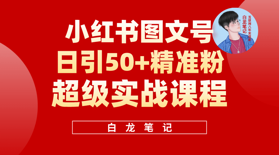 小红书图文号日引50+精准流量，超级实战的小红书引流课，非常适合新手-星河网创