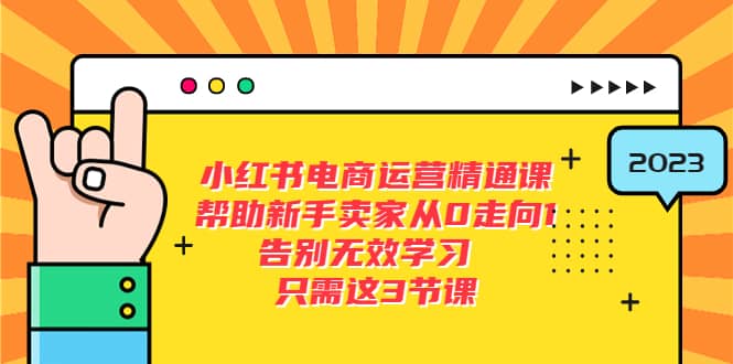小红书电商·运营精通课，帮助新手卖家从0走向1 告别无效学习（7节视频课）-星河网创