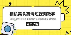 相机美食高清短视频教学 0基础3-7天快速上手 掌握用单反或者微单拍摄美食-星河网创