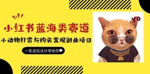 小红书蓝海类赛道：小动物打赏与购买变现副业项目，一条龙玩法分享给你-星河网创