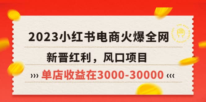 2023小红书电商火爆全网，新晋红利，风口项目，单店收益在3000-30000-星河网创