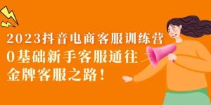 2023抖音·电商客服训练营:0基础新手客服通往金牌客服之路-星河网创