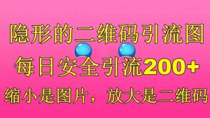 隐形的二维码引流图，缩小是图片，放大是二维码，每日安全引流200+-星河网创