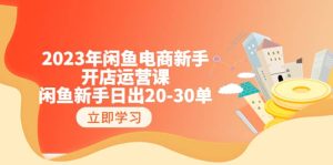 2023年闲鱼电商新手开店运营课：闲鱼新手日出20-30单（18节-实战干货）-星河网创