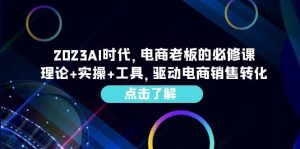 2023AI·时代，电商老板的必修课，理论+实操+工具，驱动电商销售转化-星河网创