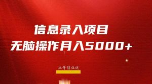 月入5000+,信息录入返佣项目,小白无脑复制粘贴-星河网创