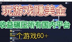 国外玩游戏赚美金平台，一个游戏60+，收益碾压国内所有平台-星河网创