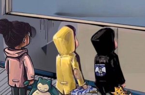 橱窗看车男孩汽车头像制作项目-星河网创