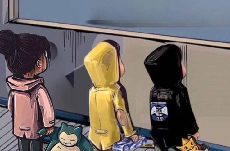 橱窗看车男孩汽车头像制作项目-星河网创