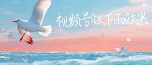 视频号做下雨视频一个账号一周涨粉10W+年入100w-星河网创