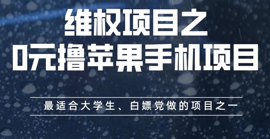 维权项目之0元撸苹果手机项目，最适合大学生、白嫖党做的项目之一【揭秘】-星河网创
