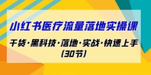 小红书·医疗流量落地实操课，干货·黑科技·落地·实战·快速上手（30节）-星河网创
