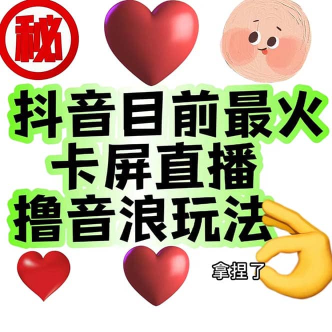 外面收费1980抖音卡屏直播玩法 一个抖音号可以撸几百到几千不等【详细玩法】-星河网创