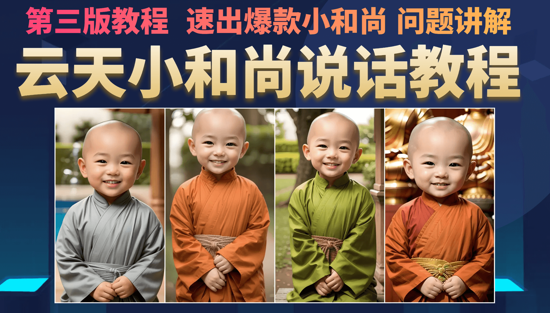 云天小和尚会说话，7天万粉（第3版教程）-星河网创