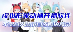 首款AI视频动捕虚拟辅助直播产品【不想真人出镜就用虚拟形象替代】-星河网创