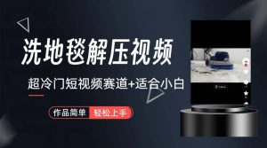 超冷门抖音短视频赛道-清洗地毯解压视频-简单无脑怼作品（教程+素材）-星河网创