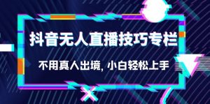 抖音无人直播技巧专栏，不用真人出境，小白轻松上手（27节）-星河网创