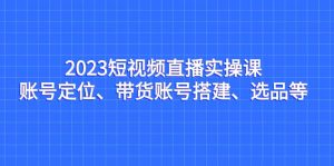 2023短视频直播实操课，账号定位、带货账号搭建、选品等-星河网创