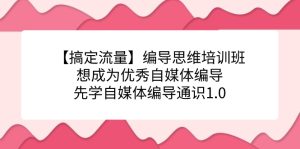 【搞定流量】编导思维培训班，想成为优秀自媒体编导先学自媒体编导通识1.0-星河网创