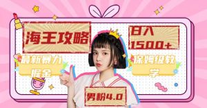 最新男粉4.0海王暴力掘金玩法,一天变现1500+(附1254G素材)-星河网创