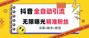 【最新技术】抖音全自动暴力引流全行业精准粉技术【脚本+教程】-星河网创