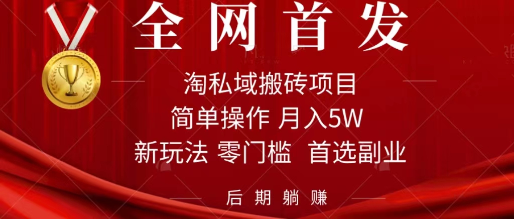 淘私域搬砖项目，利用信息差月入5W，每天无脑操作1小时，后期躺赚-星河网创