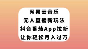 网易云音乐无人直播新玩法，抖音番茄APP拉新，让你轻松月入过万-星河网创