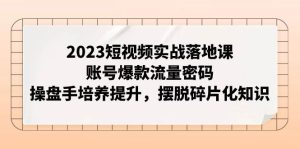 2023短视频实战落地课，账号爆款流量密码，操盘手培养提升，摆脱碎片化知识-星河网创