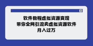 软件教程虚拟资源变现：带你全网引流卖虚拟资源软件，月入过万（11节课）-星河网创