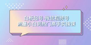 白板起号-微信视频号流量小白到热门高手实操课-星河网创