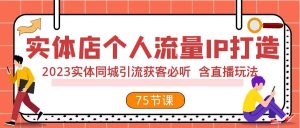 实体店个人流量IP打造 2023实体同城引流获客必听 含直播玩法（75节完整版）-星河网创