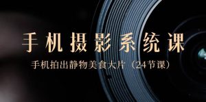 0基础-手机摄影系统课，手机拍出静物美食大片（24节课）-星河网创