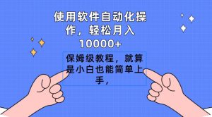 使用软件自动化操作，轻松月入10000+，保姆级教程，就算是小白也能简单上手-星河网创