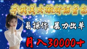 车载女生撒娇语音包,易操作,暴力出单,月入30000+-星河网创